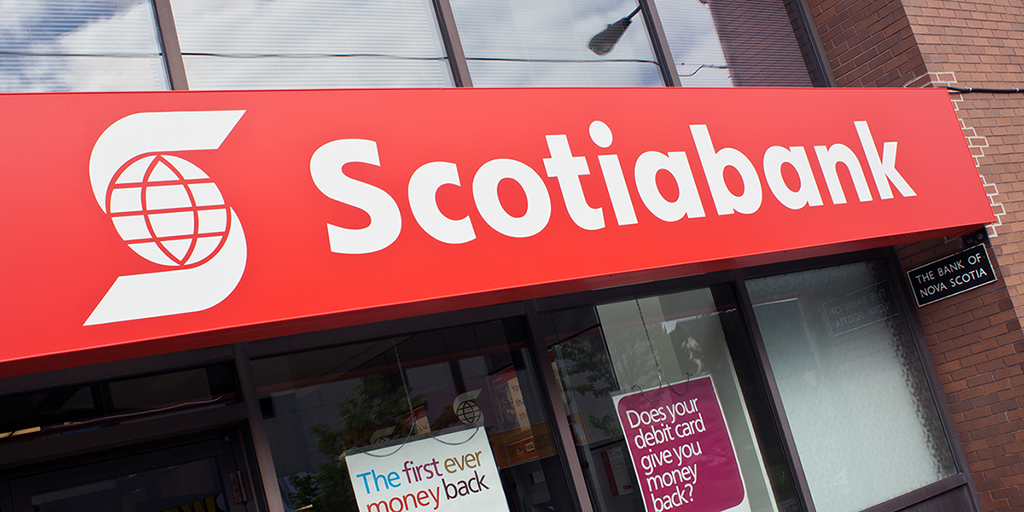 Scotiabank Logo on an Exterior Sign - VPI Working Solutions